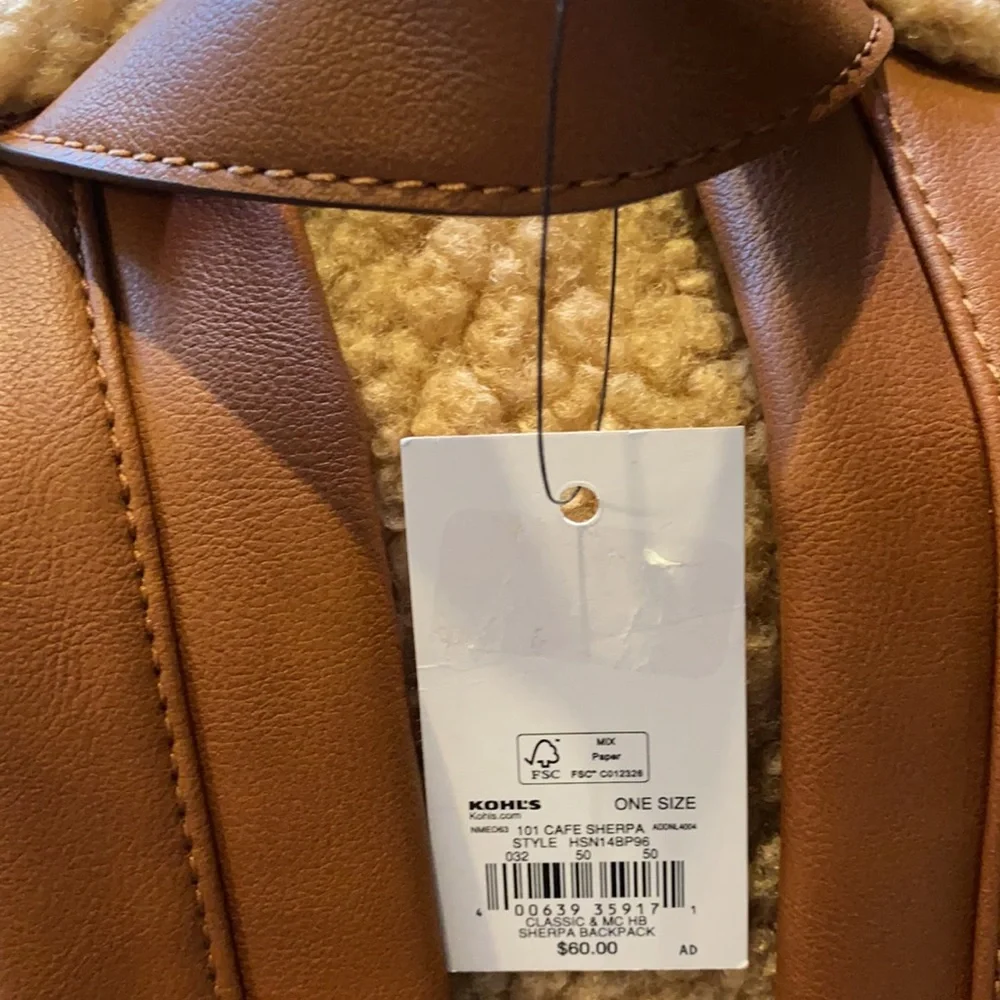 Sonoma Cafe Sherpa Backpack New